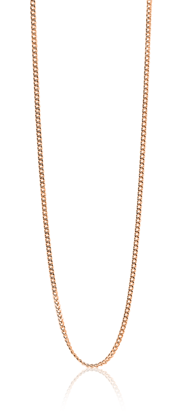 collier plaqué or en maillons fins, finition lisse et brillante.