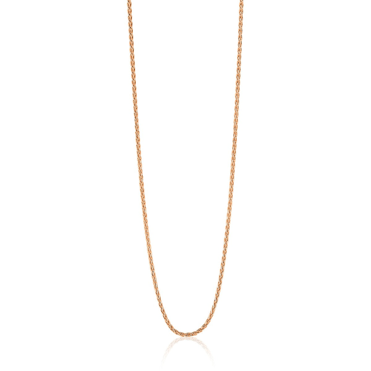 collier doré en mailles fines, longueur moyenne, finition brillante.